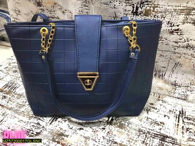 Women's PU Leather Texture Top Handle Shoulder Bag 