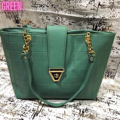 Women's PU Leather Texture Top Handle Shoulder Bag 