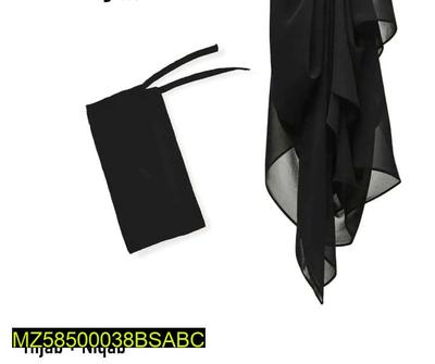 2 Pc Plain Georgette Women's Hijab And Niqab