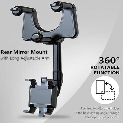 Portable Car Phone Holder - Lightweight ABS Plastic Design thumbnail 2