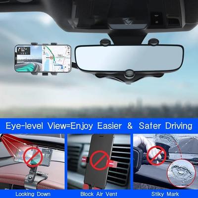 Portable Car Phone Holder - Lightweight ABS Plastic Design thumbnail 4