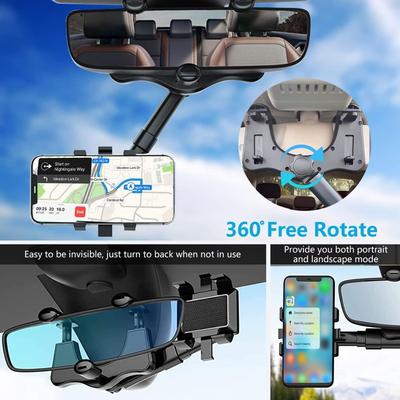 Portable Car Phone Holder - Lightweight ABS Plastic Design thumbnail 6