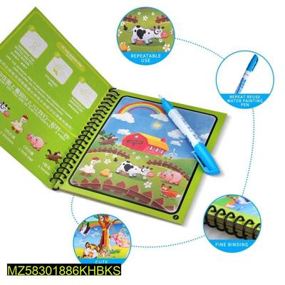 Magic Water Book Painting Drawing Coloring Board Book Doodle & Magic Water Pen