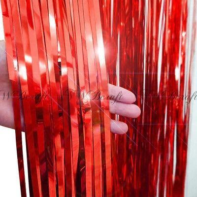 Backdrop Foil Curtain, Pack of 2 - Red