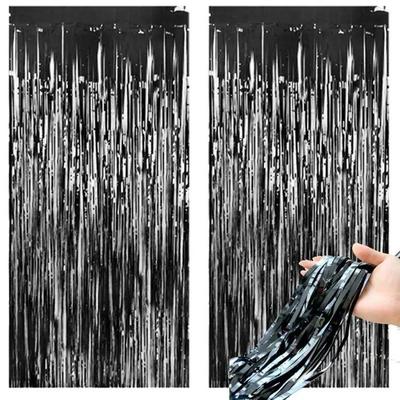 Backdrop Foil Curtain, Pack of 2 - Black