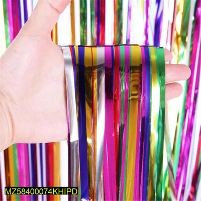 Backdrop Foil Curtain, Pack of 3 - Multicolor