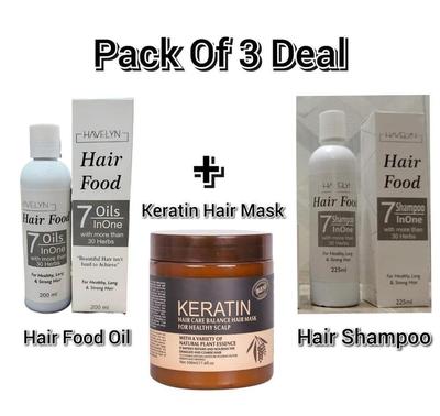 Ultimate 3 in 1 Hair Care Deal - 1 Pcs Hair Mask, Oil & Shampoo Set