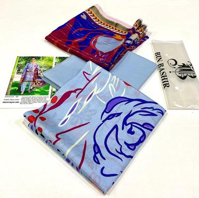 3 Pcs Women's Unstitched Digital Print Suit