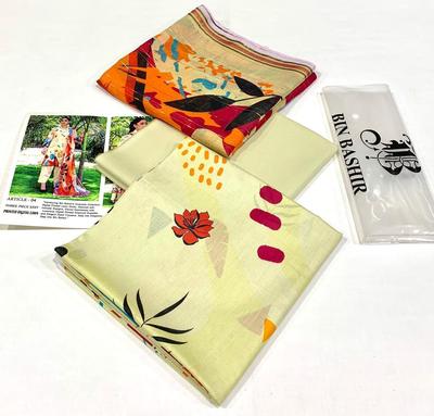 3 Pcs Women's Unstitched Digital Print Suit