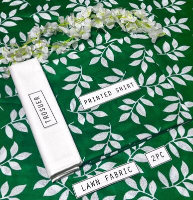 2 Pcs Women's Unstitched Lawn Digital Print Suit