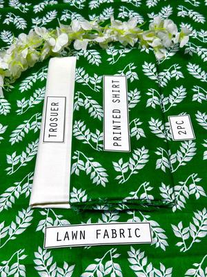 2 Pcs Women's Unstitched Lawn Digital Print Suit