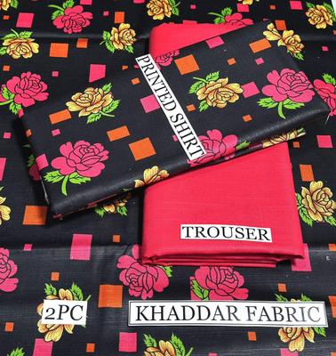 2 Pcs Women's Unstitched Khaddar Digital Print Suit