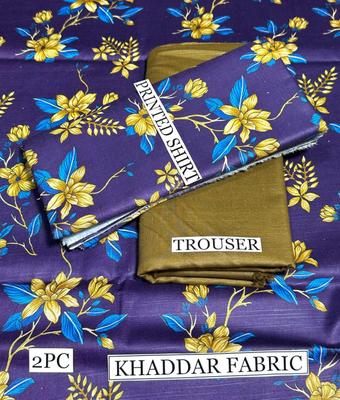 2 Pcs Women's Unstitched Khaddar Digital Print Suit