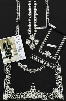 2 Pcs Women's Unstitched Embroidered Suit thumbnail 2