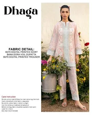 3 Pcs Women's Unstitched Digital Print Suit