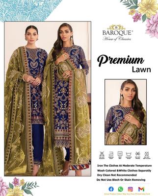 3 Pcs Women's Unstitched Sequins Embroidered Suit