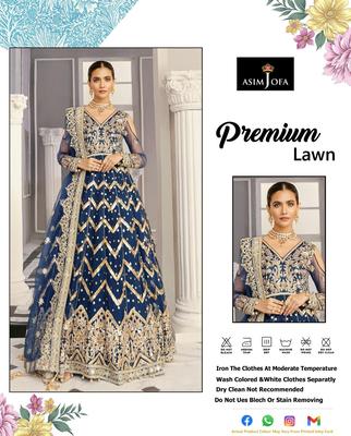 3 Pcs Women's Unstitched Sequins Embroidered Suit