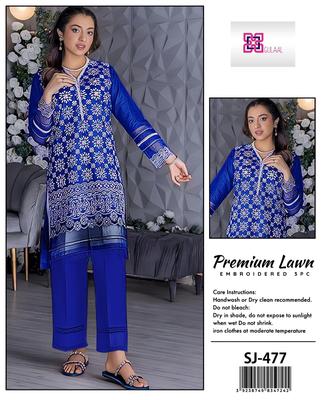 3 Pcs Women's Unstitched Embroidered Suit