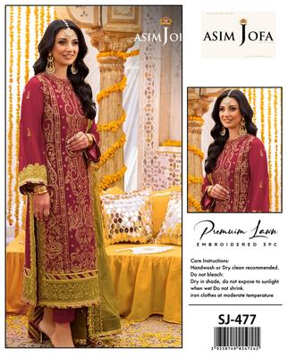 3 Pcs Women's Unstitched Embroidered Suit