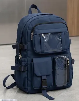 Casual Backpack with transparent pocket thumbnail 6