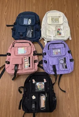 Casual Backpack with transparent pocket thumbnail 5