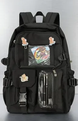 Casual Backpack with transparent pocket thumbnail 7