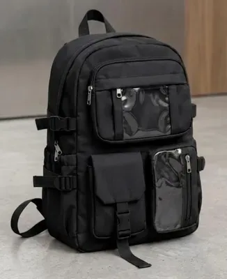 Casual Backpack with transparent pocket thumbnail 9