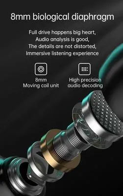 Gaming Earbuds HD Sound Black Blue Bluetooth 5.1 thumbnail 5