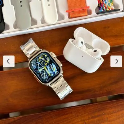 Smart Watch Ultra with Earbuds Golden 2.3" Display thumbnail 5