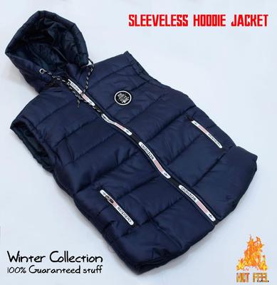 Men's Plain Hooded Sleeveless Jacket - Perfect For Every Occasion
