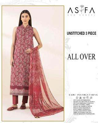 3 Pcs Women's Unstitched Printed Suit