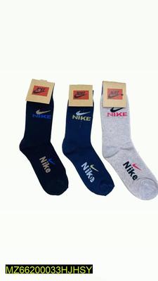 Men's Cotton Crew Plain Socks, Pack Of 3