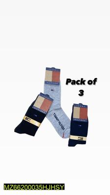 Men's Cotton Crew Plain Socks, Pack Of 3