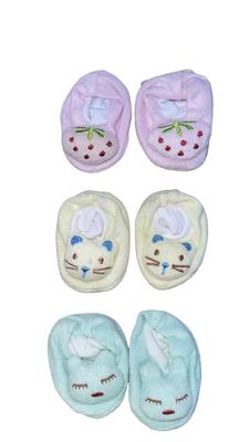 Baby Fleece Booties Pair, Pack Of 3