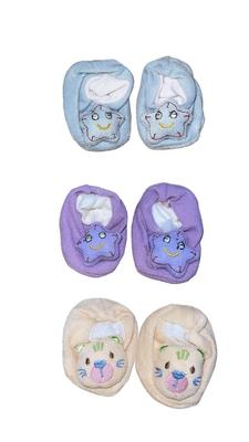 Baby Fleece Booties Pair, Pack Of 3