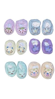 Baby Fleece Booties Pair, Pack Of 6
