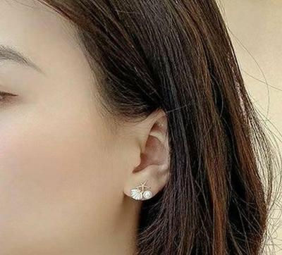 Starfish And Seashell Earrings thumbnail 3
