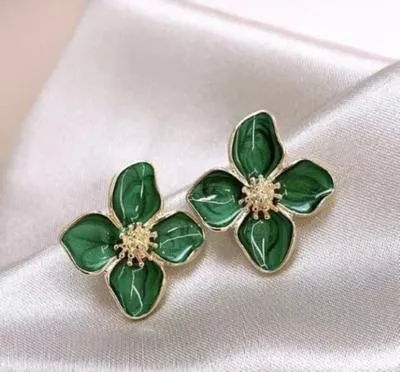 Sunflower Design Gold Plated Earrings