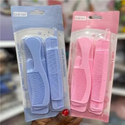 6 Pcs Multicolor Hair Styling Comb Set For Kids, Travel Friendly, 1 Pack