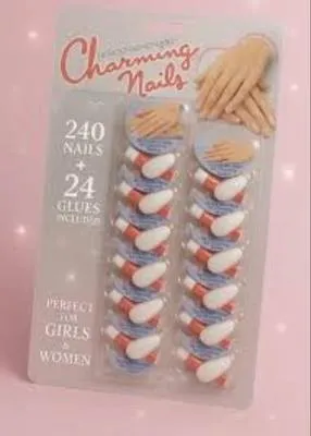24 Pcs Fake Nails With 2 Free Nails Glue, Buy 1 Get 1 Free 