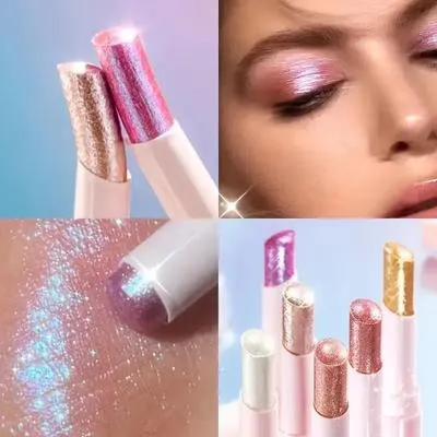 Multipurpose Jelly Glitter Eyeshadow/Highlighter Makeup Stick, 1 Pc