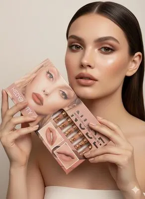 Nude High Pigmented Long Lasting Lip Gloss, Pack Of 12 Pcs, Shades Of Nude 