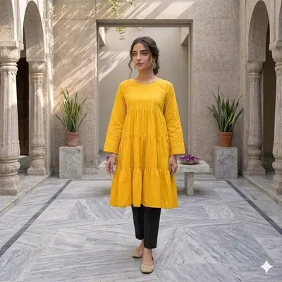 2 Pcs Women's Stitched Lawn Embroidered Shirt And Trouser