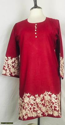 Women's Stitched Arabic Lawn Embroidered Shirt