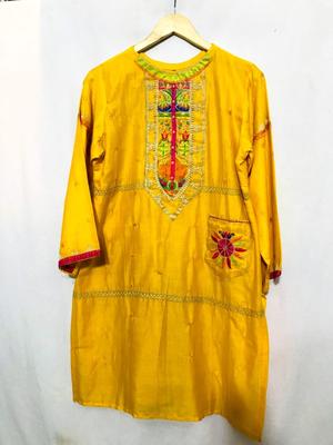 1 Pc Women's Stitched Lawn Embroidered Shirt