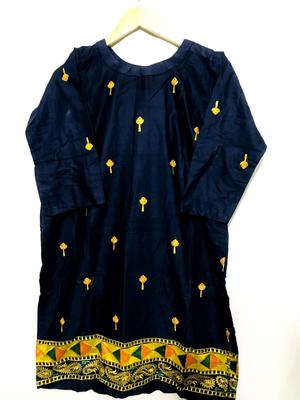 1 Pc Women's Stitched Lawn Embroidered Shirt