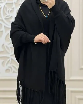 Women's Fleece Plain Cape Shawl