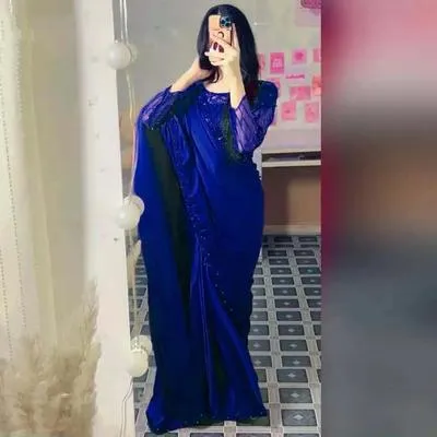 2 Pcs Women’s Shamoz Silk Embroidered Stitched Saree