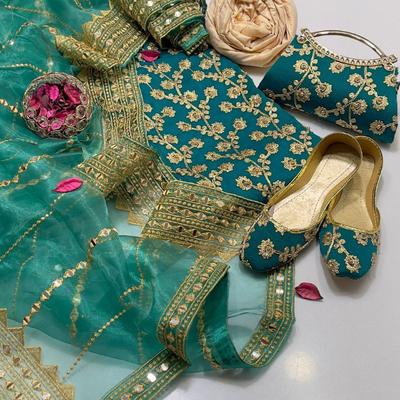 3 Pcs Women's Unstitched Embroidered Suit