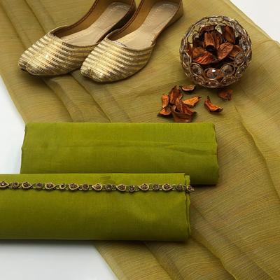 3 Pcs Women's Unstitched Plain Suit